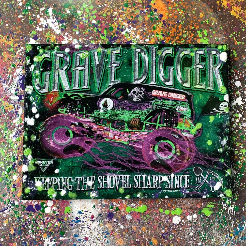 Grave Digger T Shirt Canvas